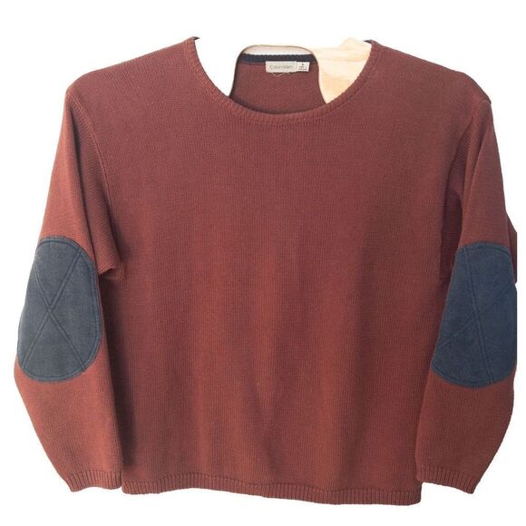 Vintage Early mid 1990’s Calvin Klein Sweater Arm Patches Men’s Large - Picture 1 of 14